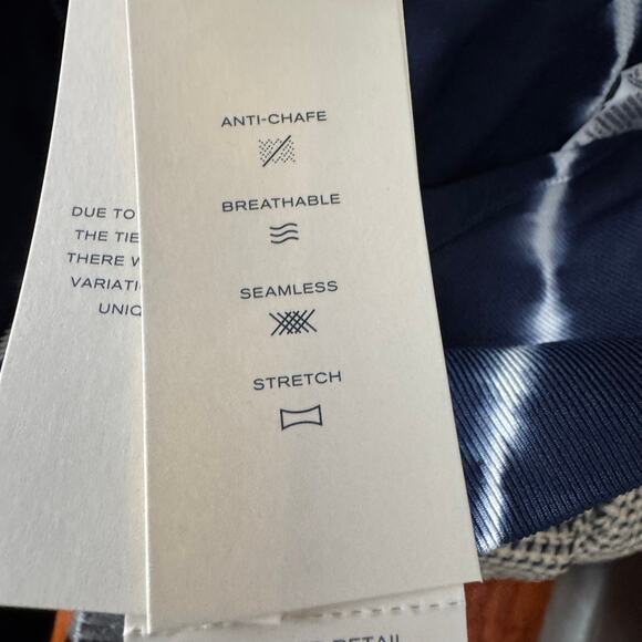 Tory Burch Sport Leggings High Rise Seamless Tie Die Stretch 7/8 NWT Medium Blue - Picture 10 of 13